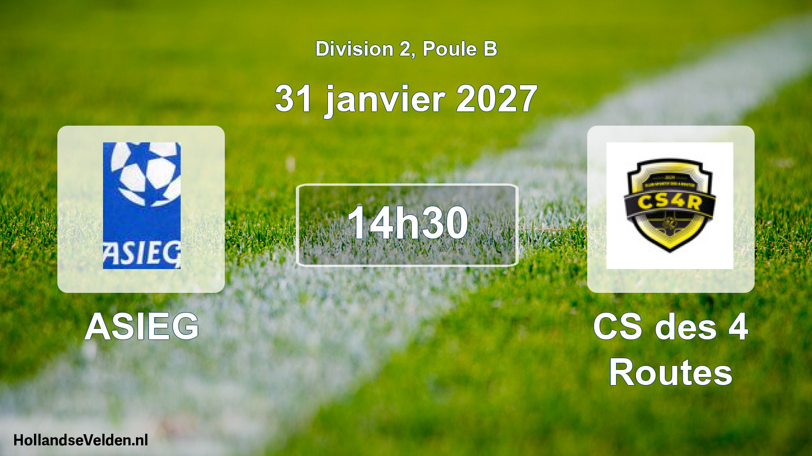 Scheduled Match: ASIEG - CS des 4 Routes (31 January 2027)