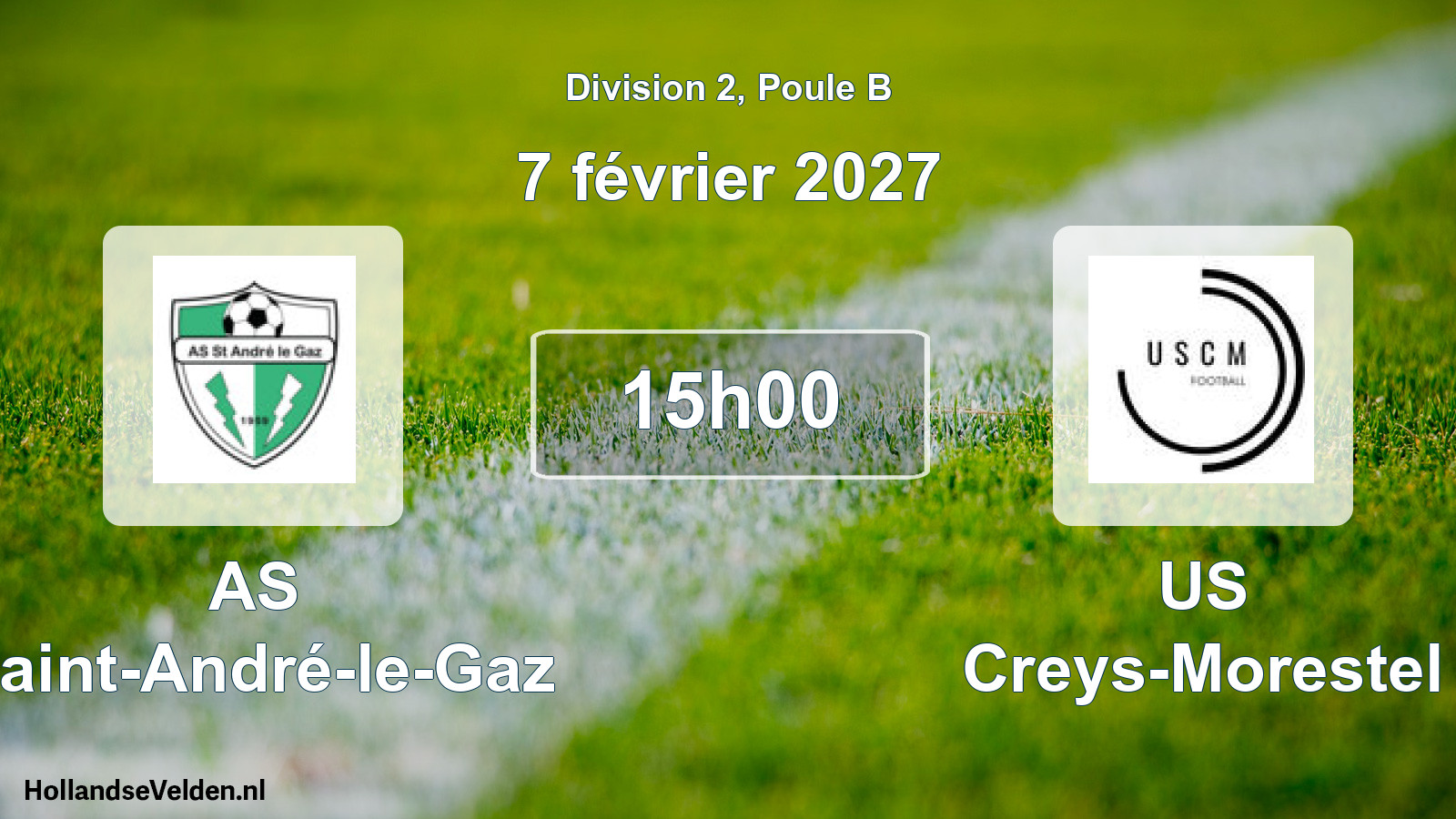 Scheduled Match: AS Saint-André-le-Gaz - US Creys-Morestel (7 February 2027)