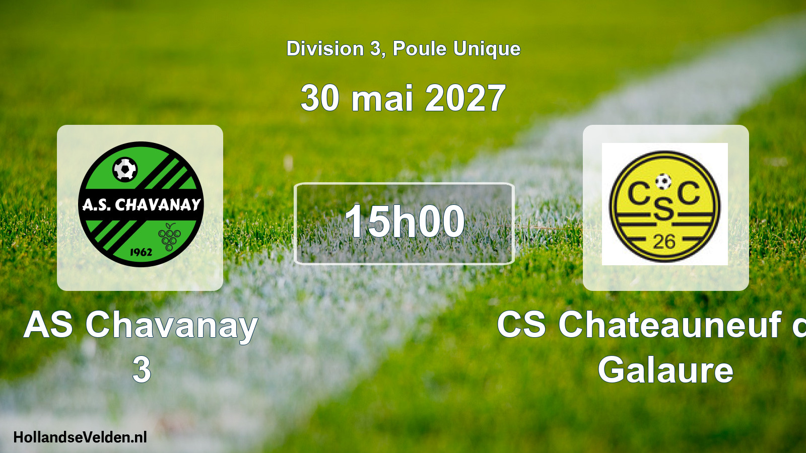 Match programmé: AS Chavanay 3 - CS Chateauneuf de Galaure (30 mai 2027)
