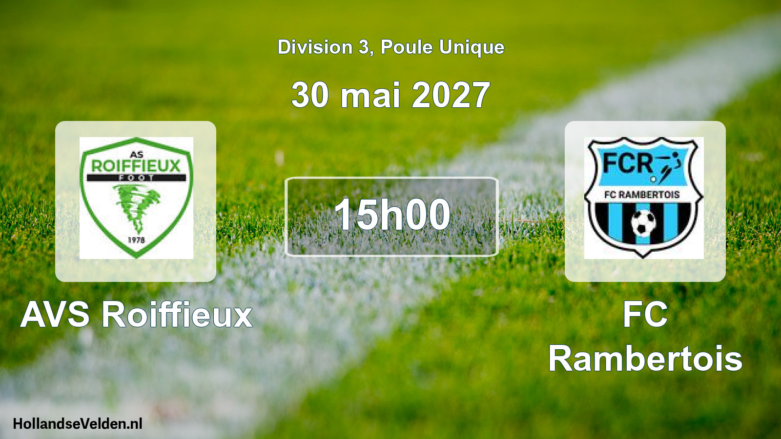 Match programmé: AVS Roiffieux - FC Rambertois (30 mai 2027)