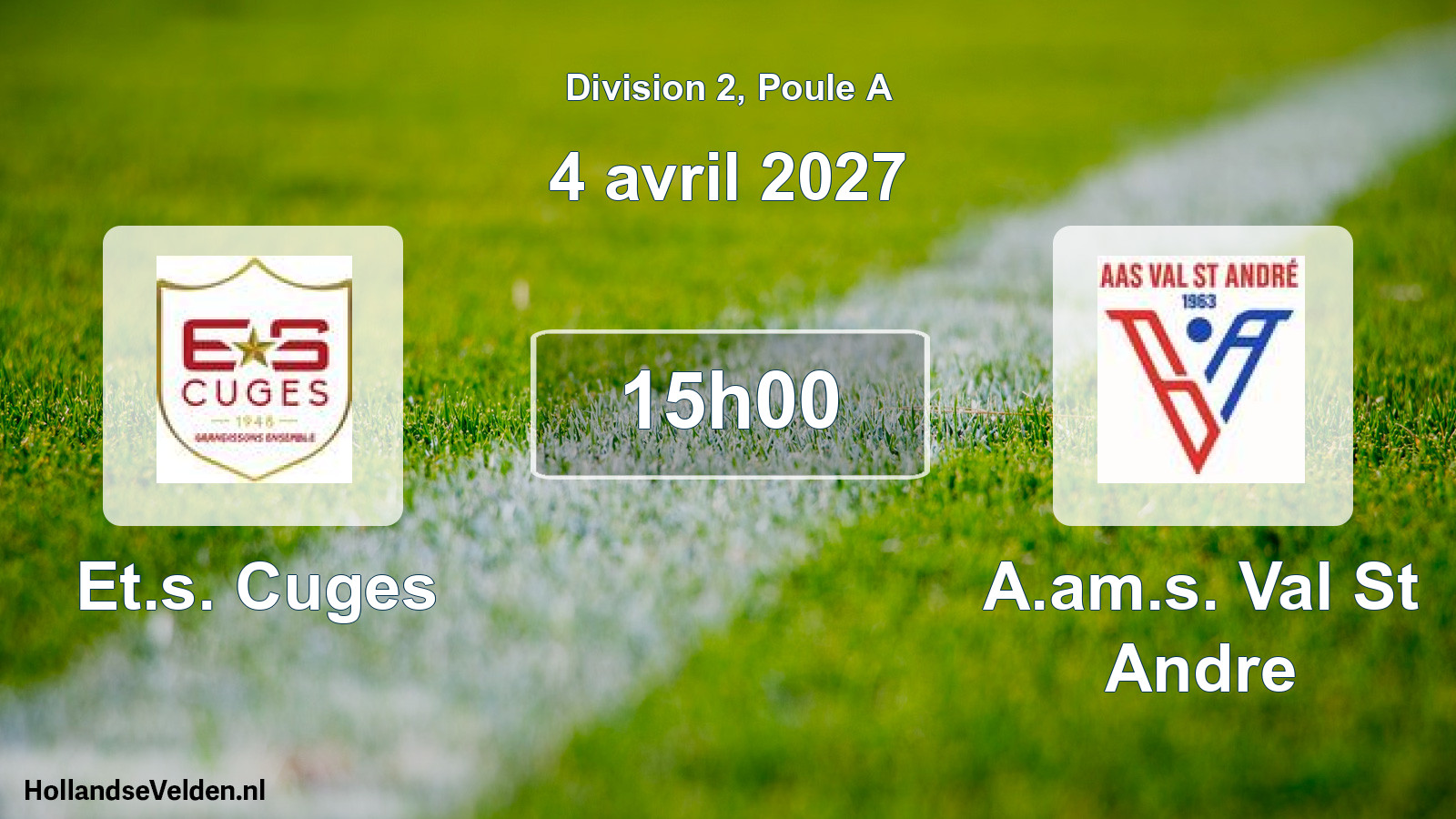 Match programmé: Et.s. Cuges - A.am.s. Val St Andre (4 avril 2027)