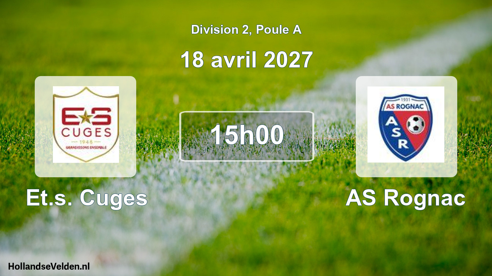 Match programmé: Et.s. Cuges - AS Rognac (18 avril 2027)