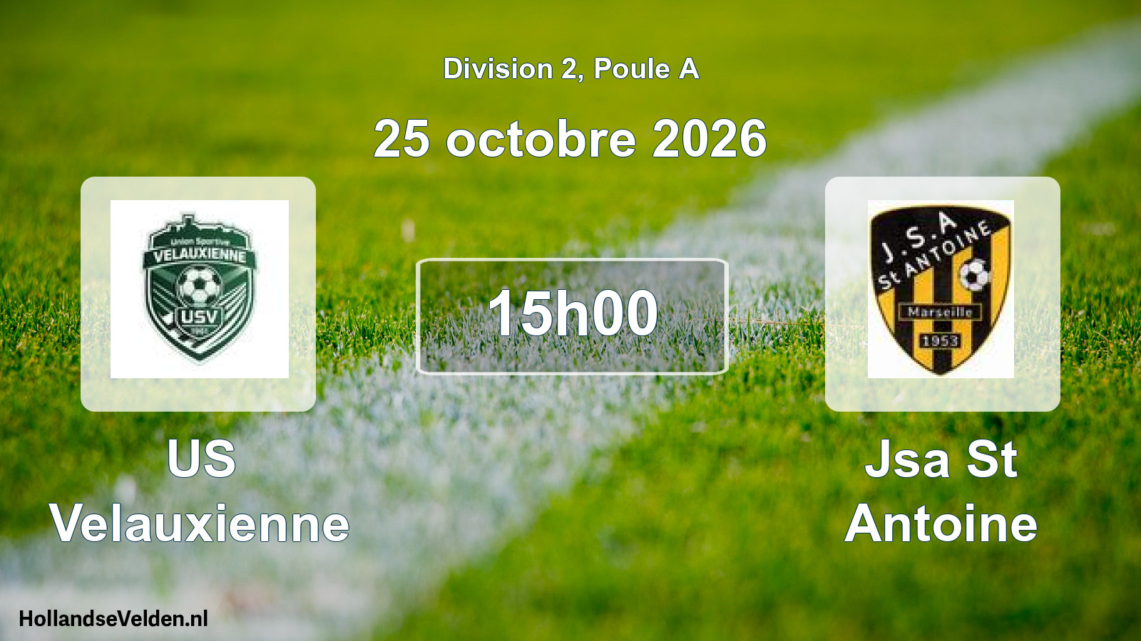 Geplande wedstrijd: US Velauxienne - Jsa St Antoine (25 oktober 2026)