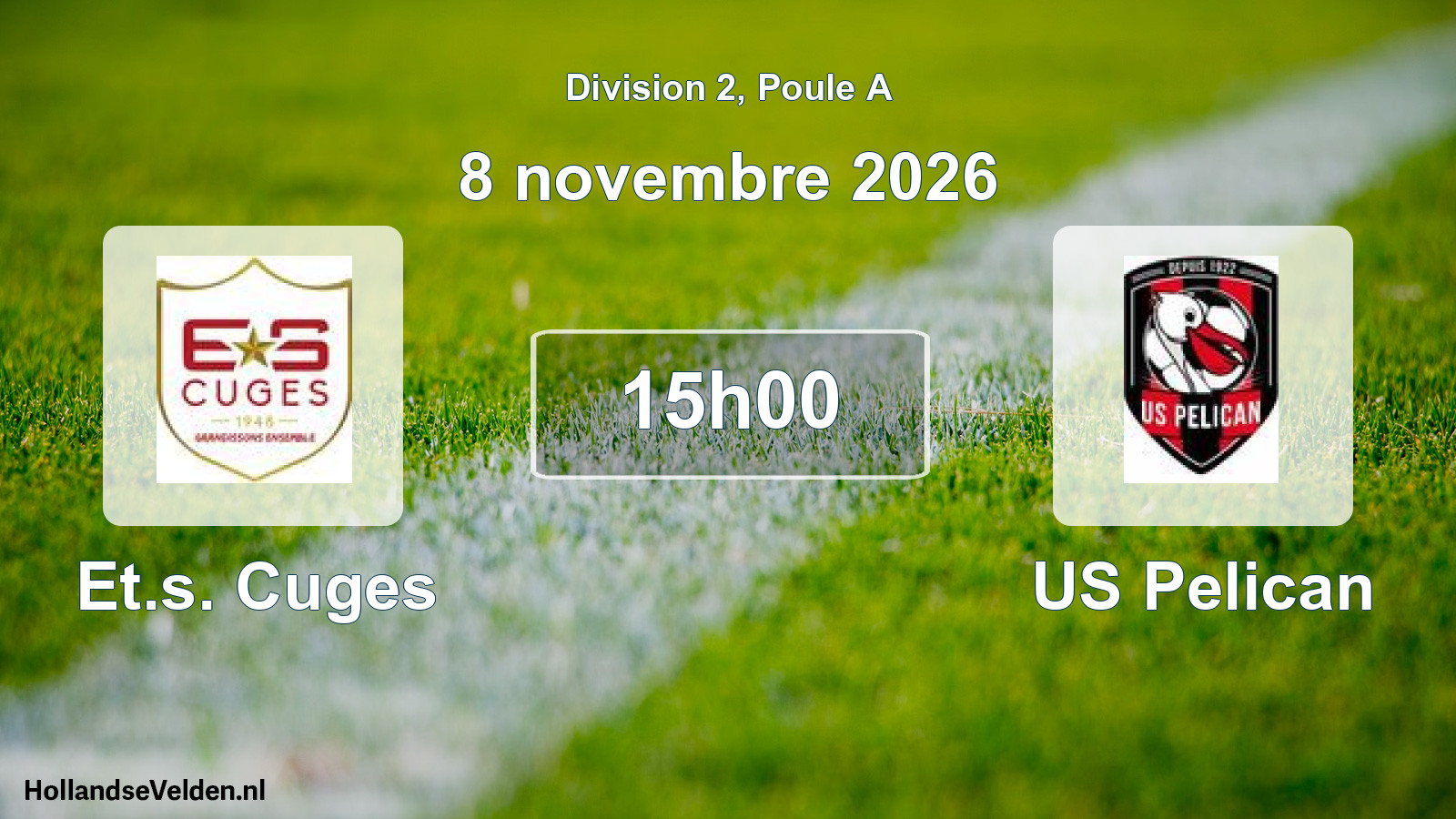 Match programmé: Et.s. Cuges - US Pelican (8 novembre 2026)