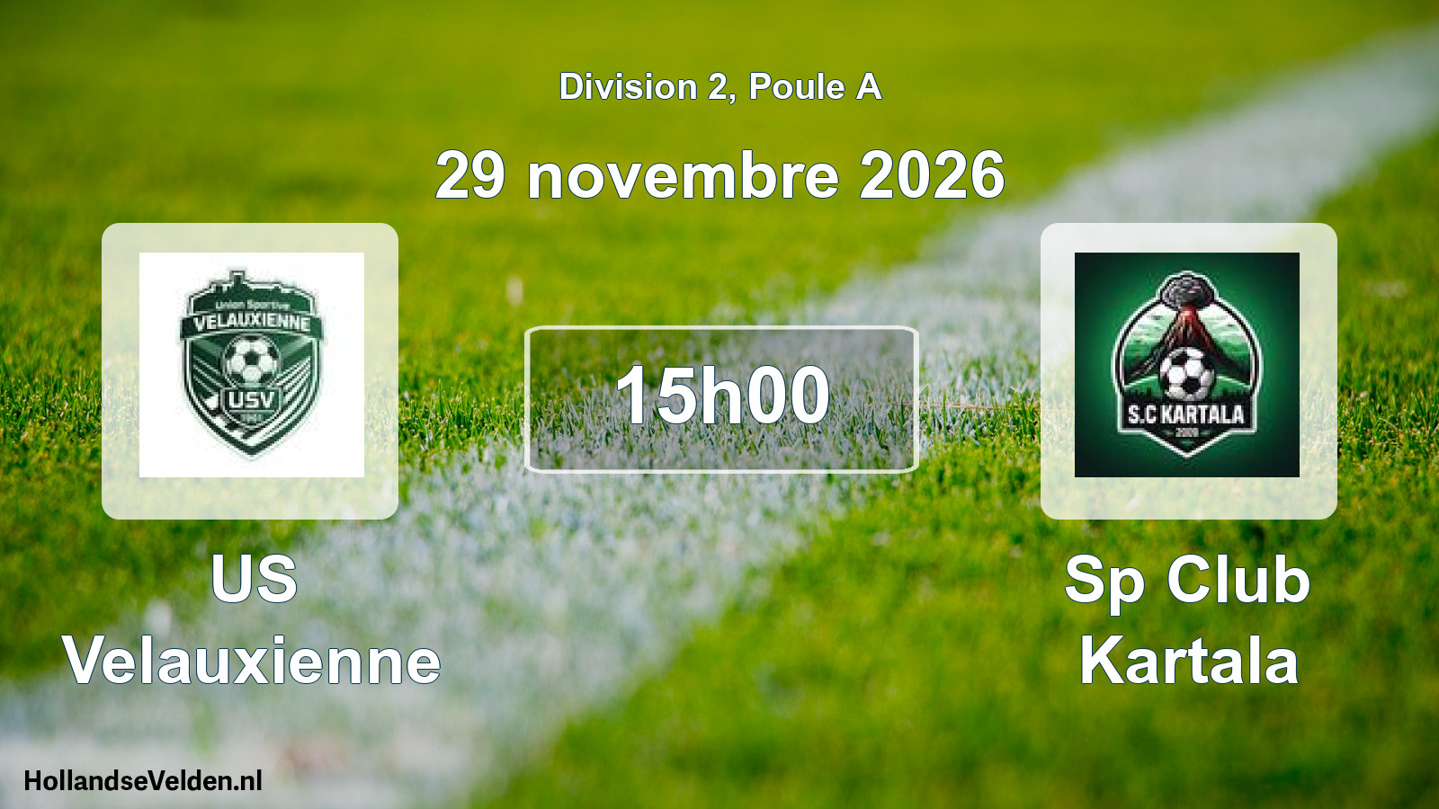 Geplande wedstrijd: US Velauxienne - Sp Club Kartala (29 november 2026)