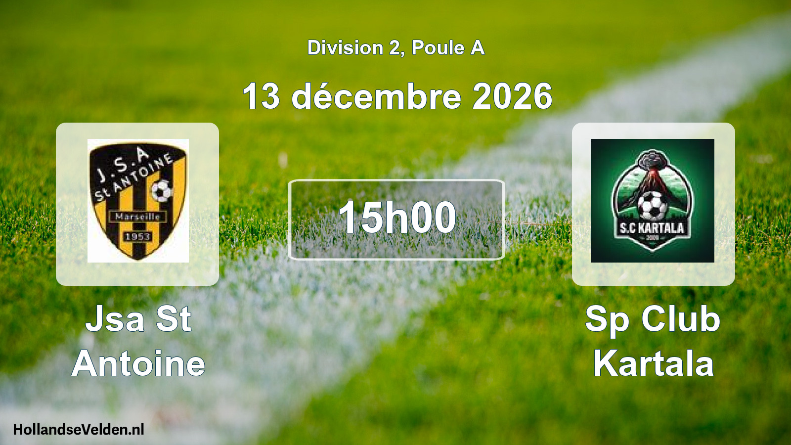 Geplande wedstrijd: Jsa St Antoine - Sp Club Kartala (13 december 2026)