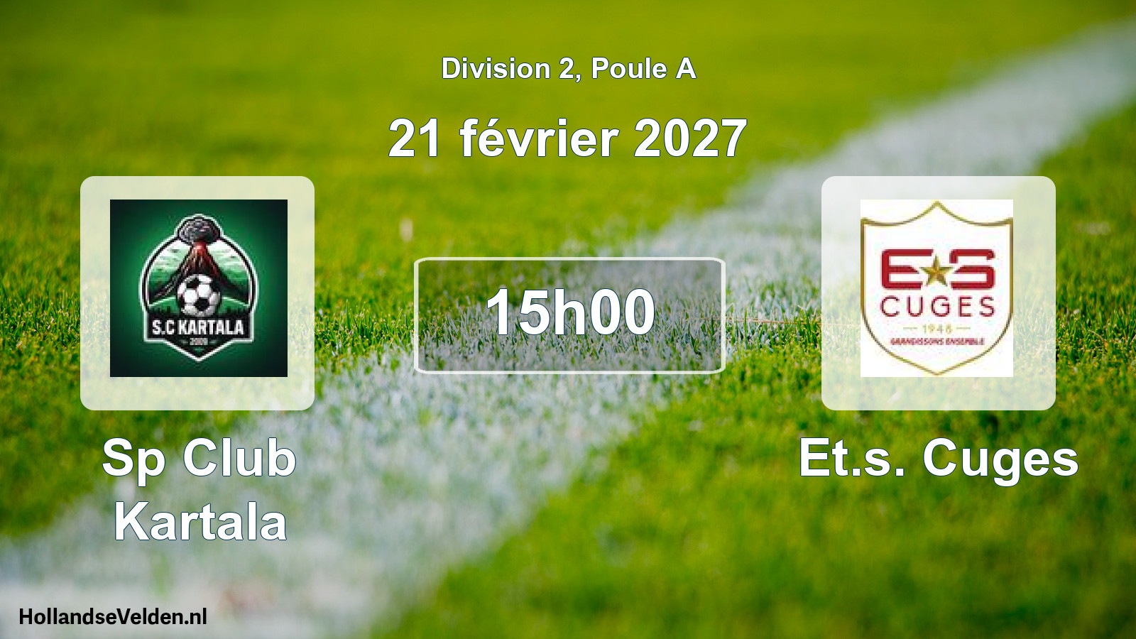 Match programmé: Sp Club Kartala - Et.s. Cuges (21 février 2027)