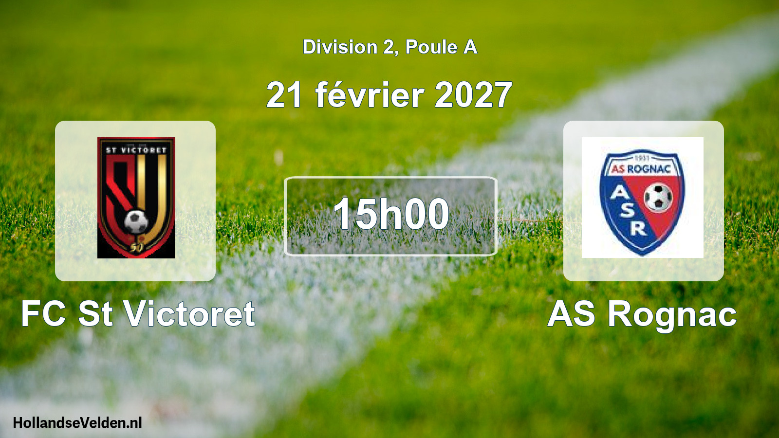 Geplande wedstrijd: FC St Victoret - AS Rognac (21 februari 2027)