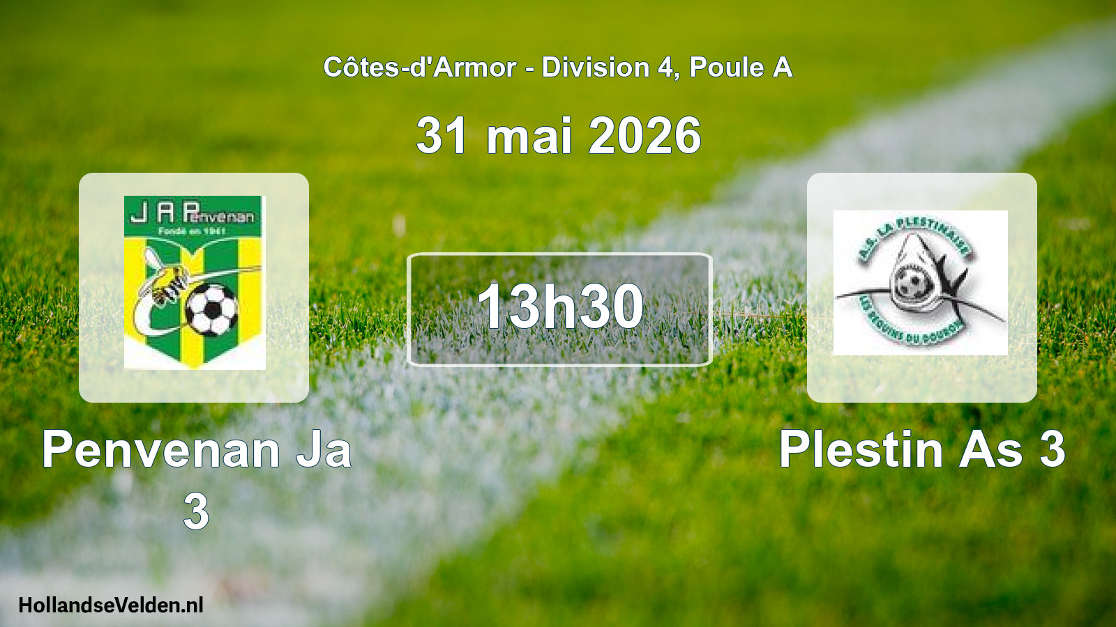 Scheduled Match: Penvenan Ja 3 - Plestin As 3 (31 May 2026)