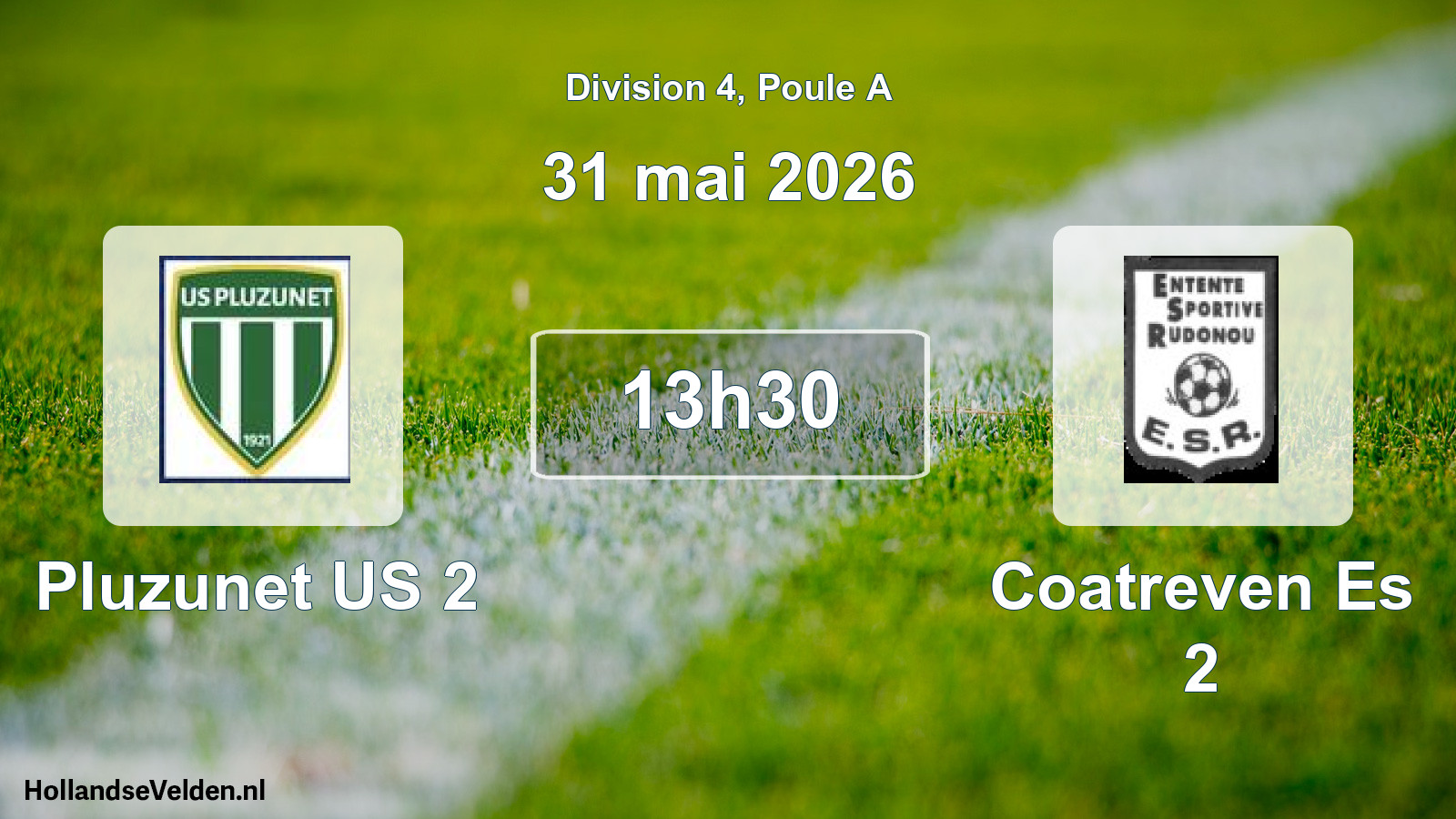 Geplande wedstrijd: Pluzunet US 2 - Coatreven Es 2 (31 mei 2026)