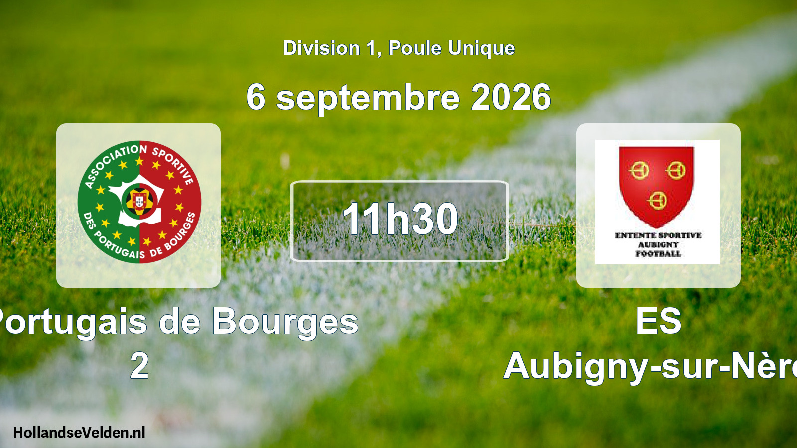 Scheduled Match: AS Portugais de Bourges 2 - ES Aubigny-sur-Nère (6 September 2026)