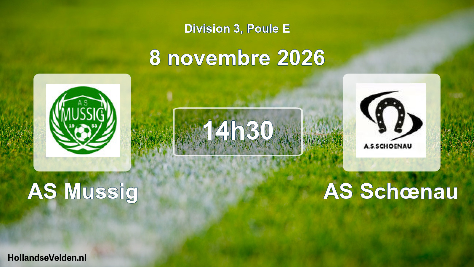 Scheduled Match: AS Mussig - AS Schœnau (8 November 2026)
