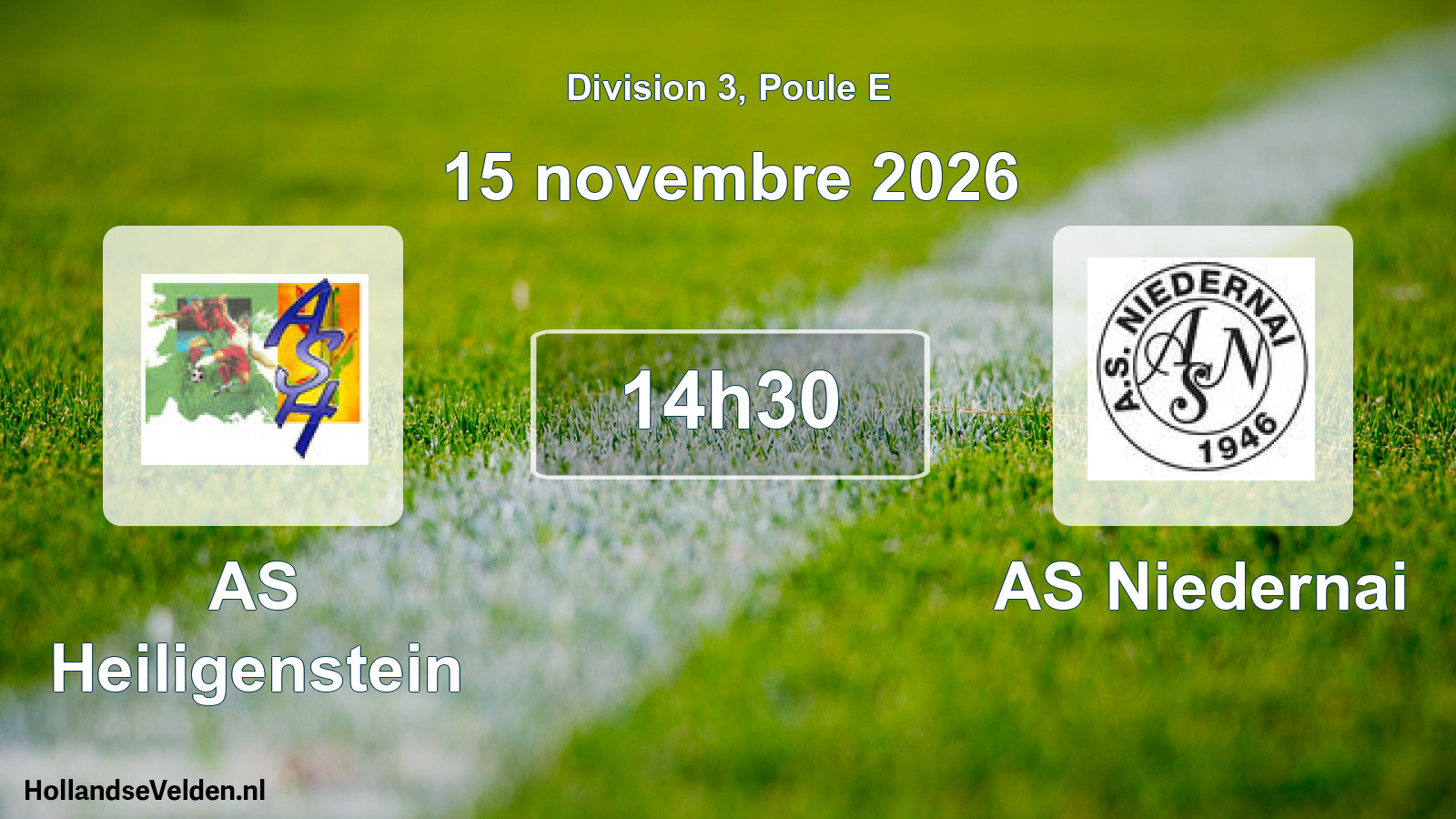 Match programmé: AS Heiligenstein - AS Niedernai (15 novembre 2026)