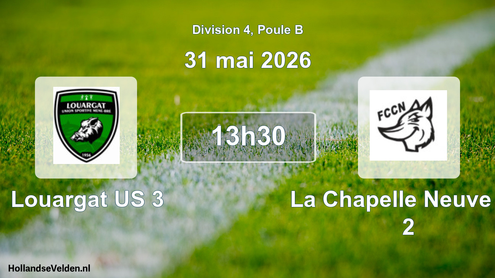 Scheduled Match: Louargat US 3 - La Chapelle Neuve FC 2 (31 May 2026)