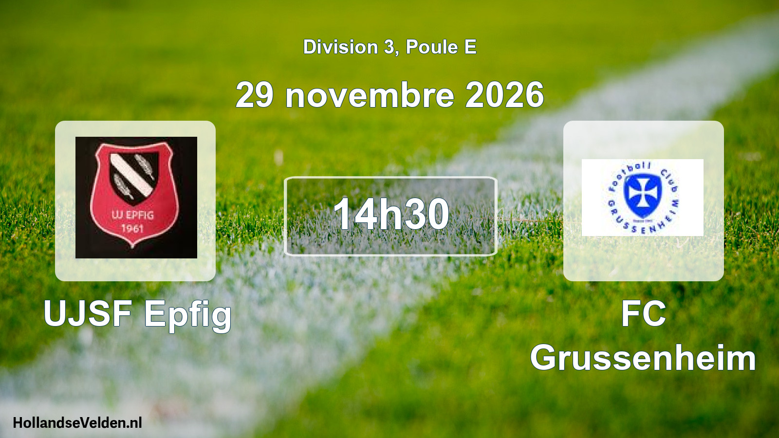 Scheduled Match: UJSF Epfig - FC Grussenheim (29 November 2026)