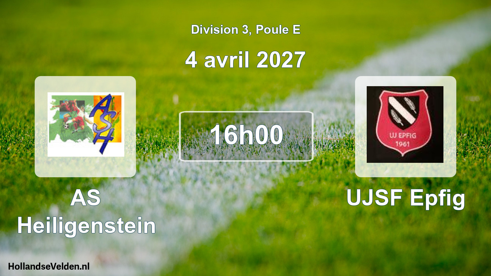 Scheduled Match: AS Heiligenstein - UJSF Epfig (4 April 2027)