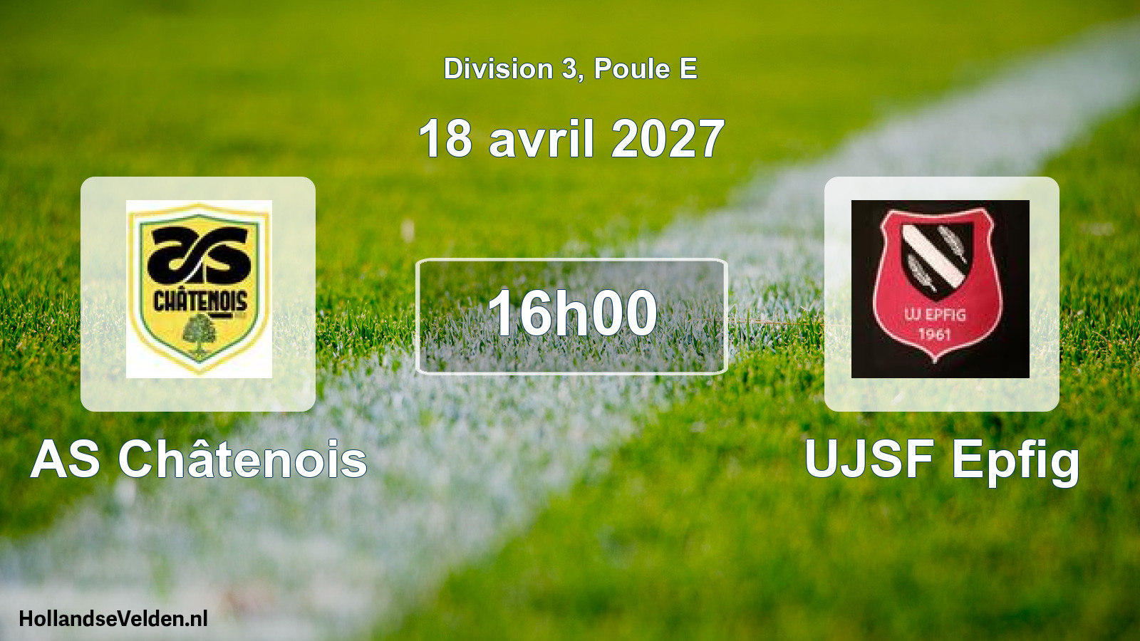 Match programmé: AS Châtenois - UJSF Epfig (18 avril 2027)