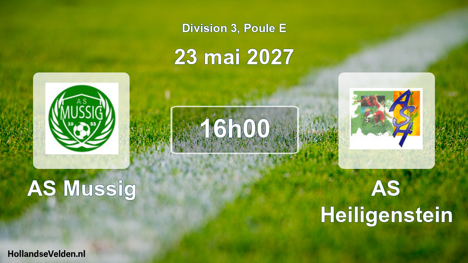 Match programmé: AS Mussig - AS Heiligenstein (23 mai 2027)