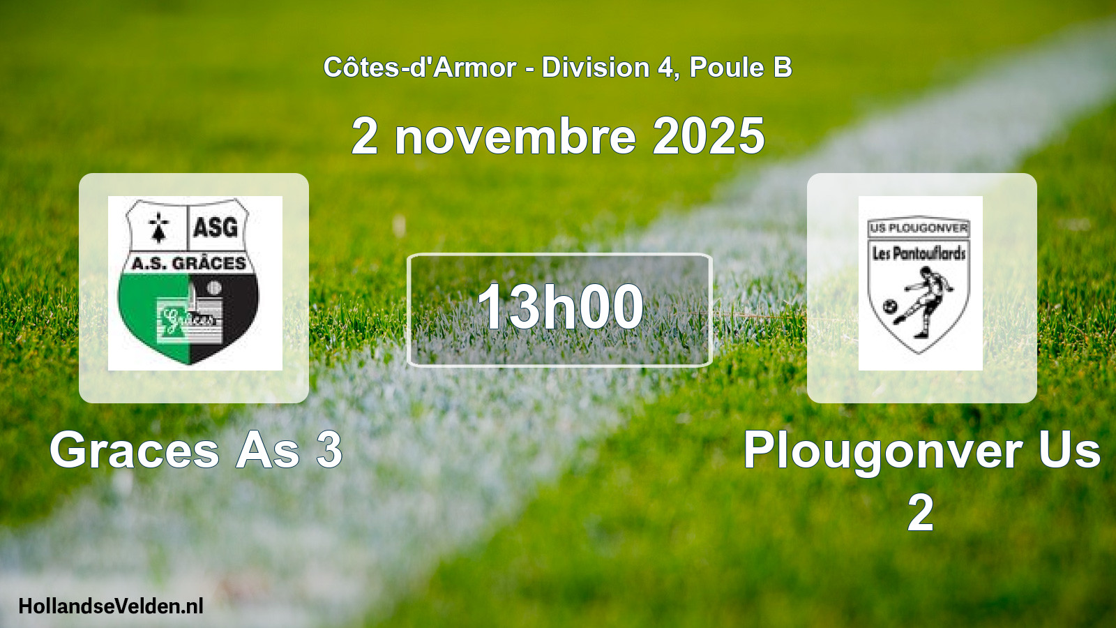 Geplande wedstrijd: Graces As 3 - Plougonver Us 2 (2 november 2025)