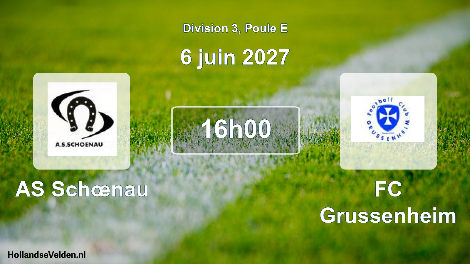 Match programmé: AS Schœnau - FC Grussenheim (6 juin 2027)