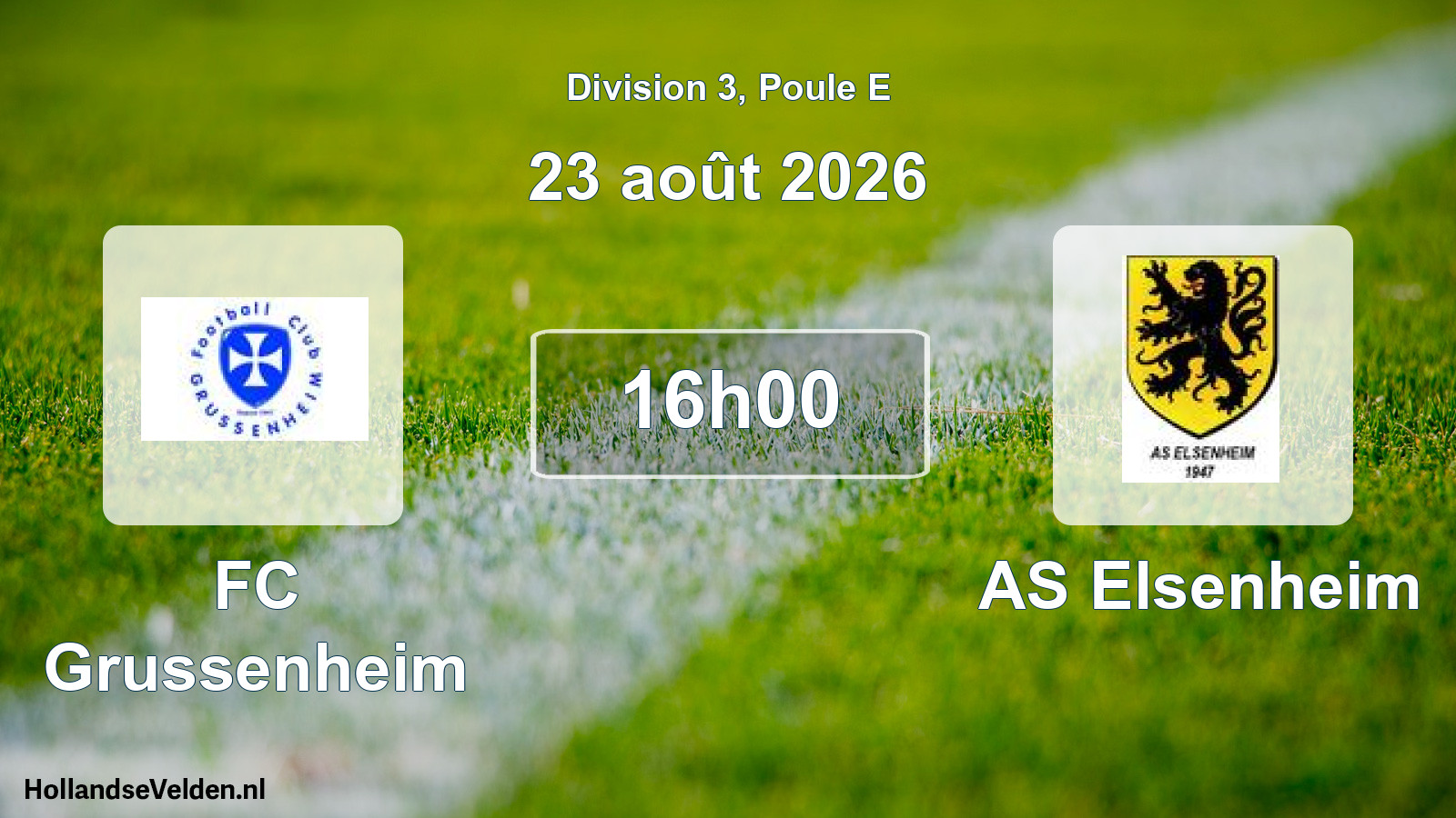 Scheduled Match: FC Grussenheim - AS Elsenheim (23 August 2026)