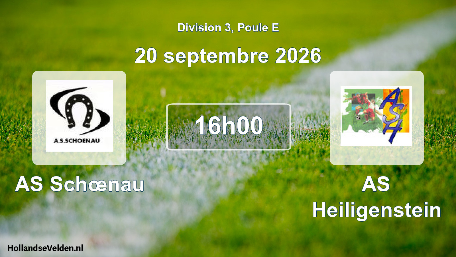 Scheduled Match: AS Schœnau - AS Heiligenstein (20 September 2026)