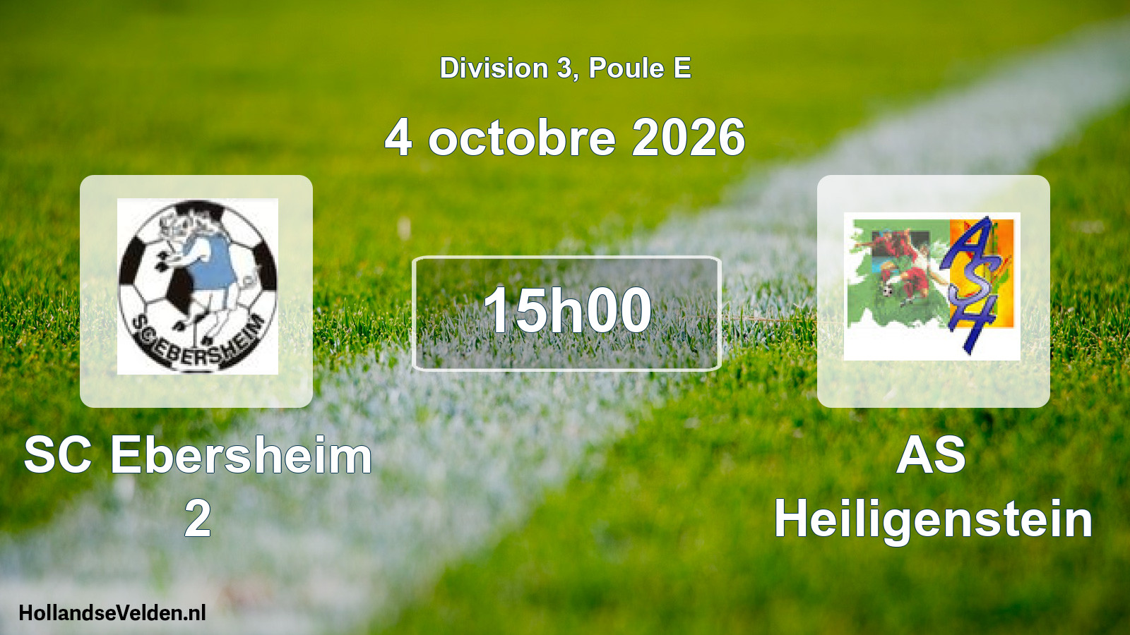 Geplande wedstrijd: SC Ebersheim 2 - AS Heiligenstein (4 oktober 2026)