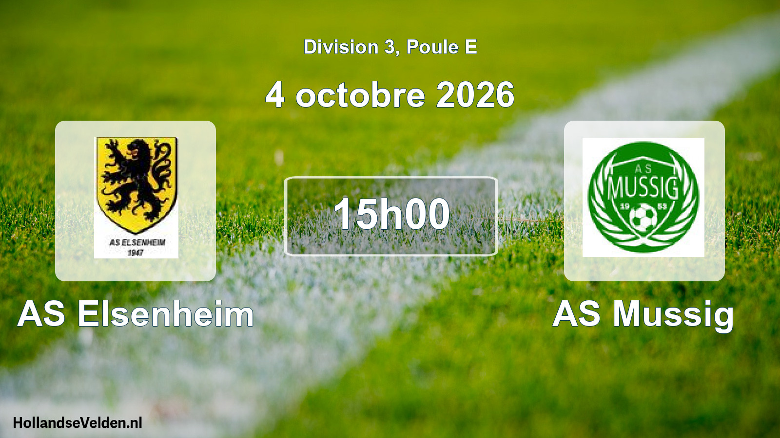 Match programmé: AS Elsenheim - AS Mussig (4 octobre 2026)
