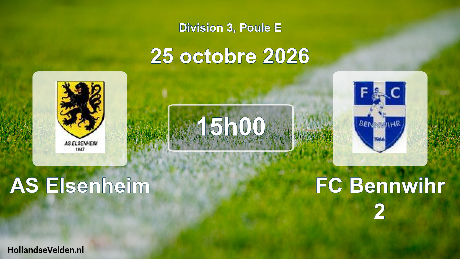 Scheduled Match: AS Elsenheim - FC Bennwihr 2 (25 October 2026)