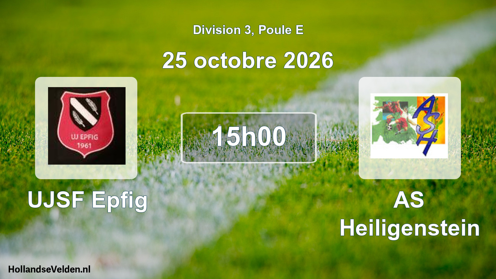 Scheduled Match: UJSF Epfig - AS Heiligenstein (25 October 2026)