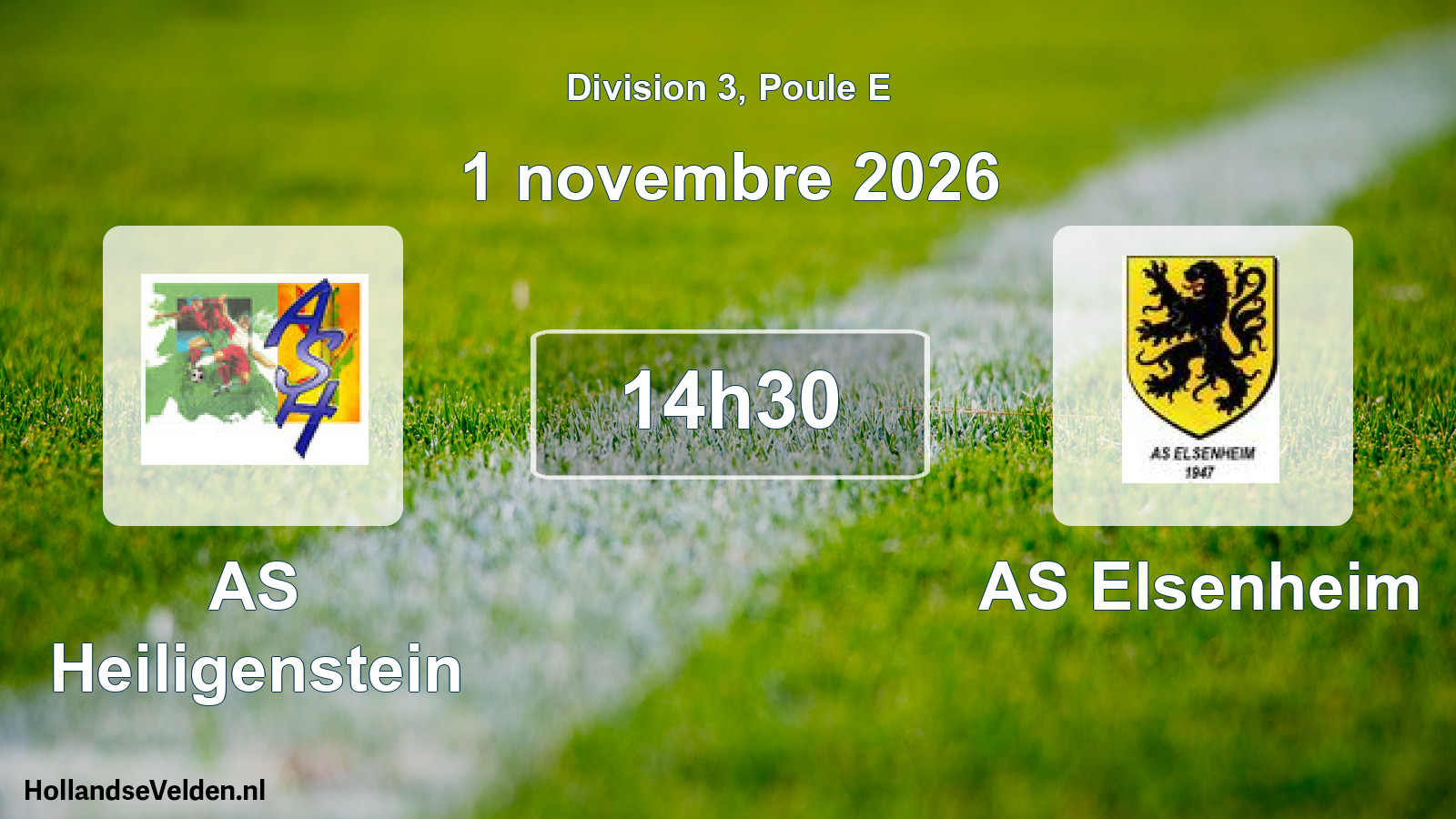 Geplande wedstrijd: AS Heiligenstein - AS Elsenheim (1 november 2026)