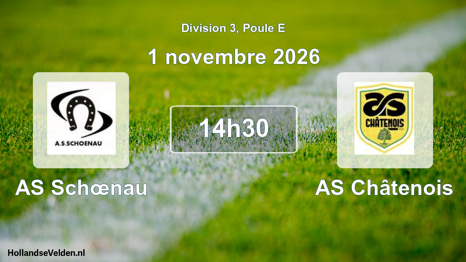 Scheduled Match: AS Schœnau - AS Châtenois (1 November 2026)