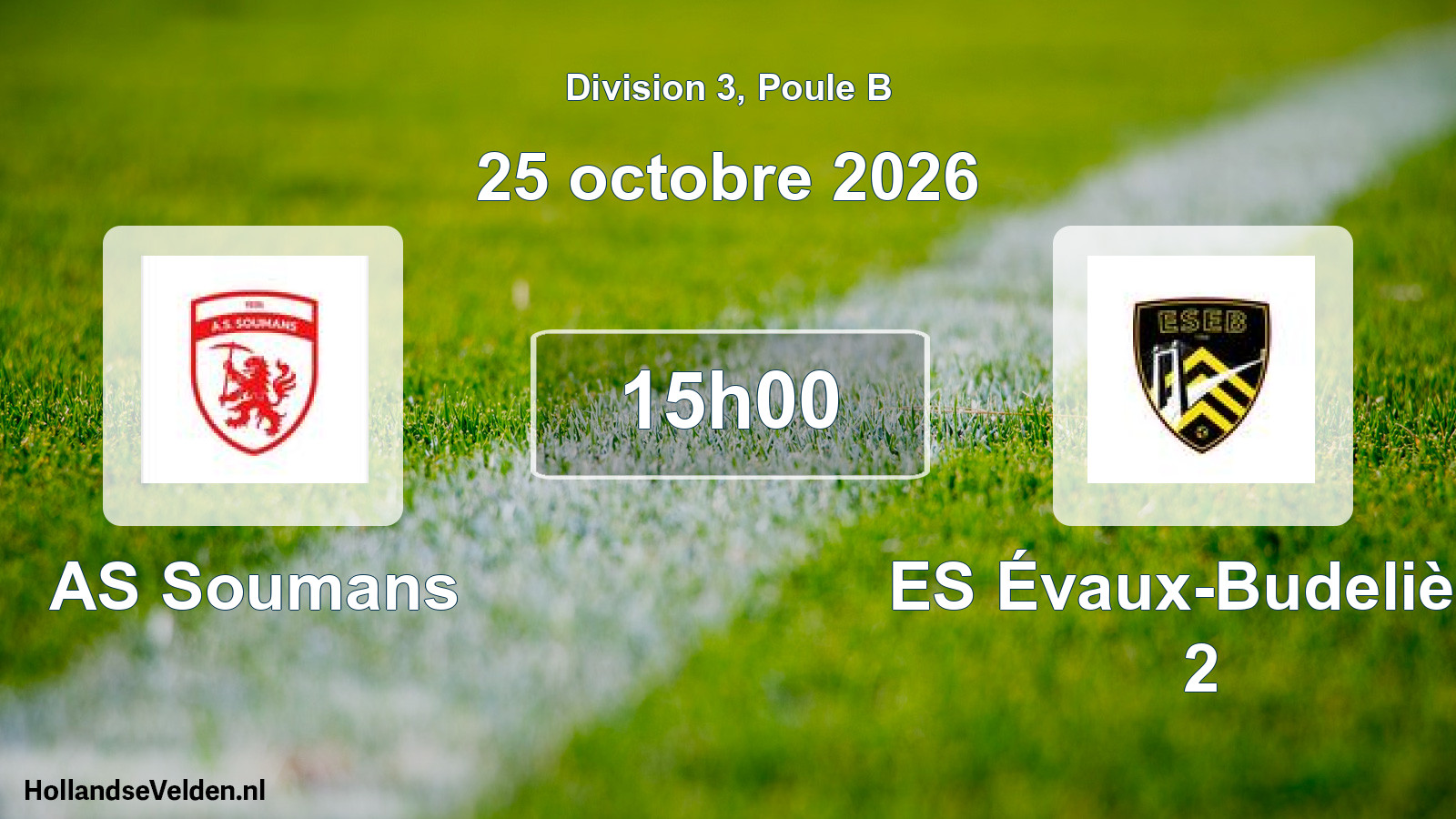 Scheduled Match: AS Soumans - ES Évaux-Budelière 2 (25 October 2026)