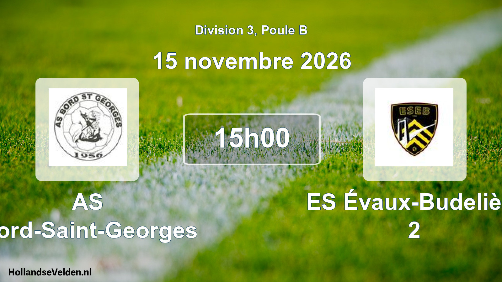 Scheduled Match: AS Bord-Saint-Georges - ES Évaux-Budelière 2 (15 November 2026)