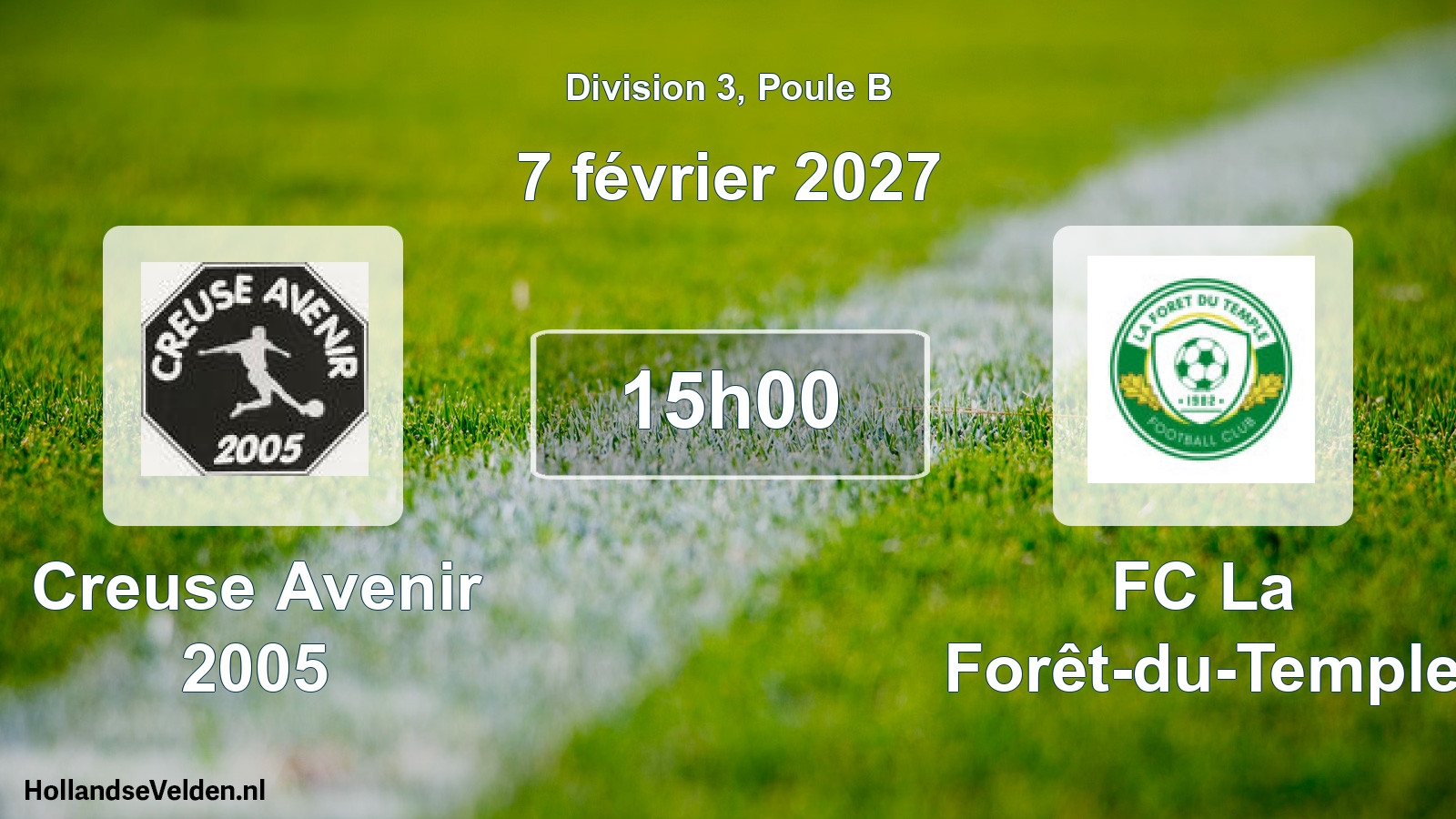 Match programmé: Creuse Avenir 2005 - FC La Forêt-du-Temple (7 février 2027)