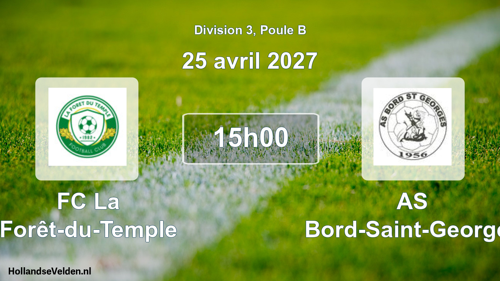 Scheduled Match: FC La Forêt-du-Temple - AS Bord-Saint-Georges (25 April 2027)