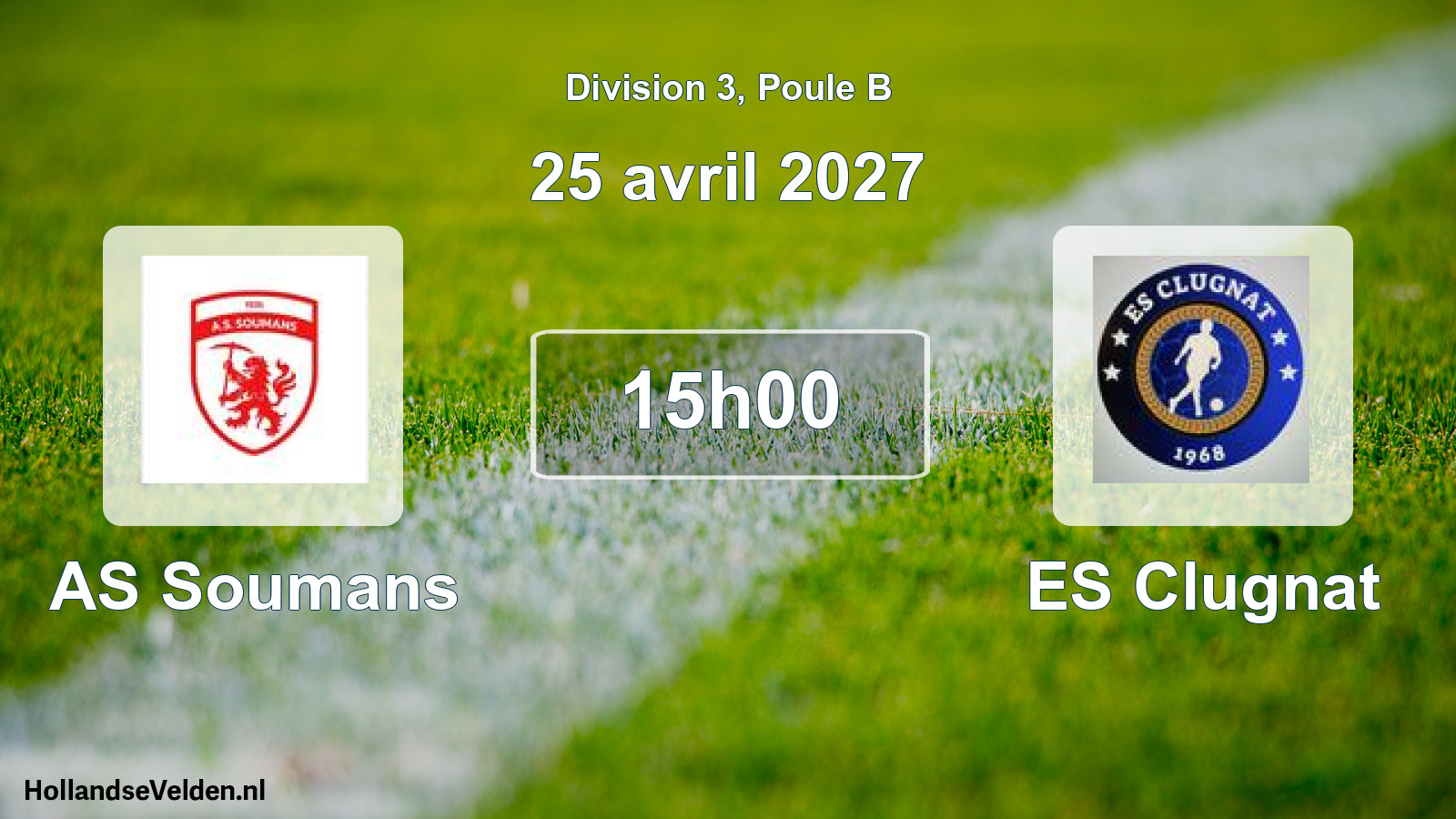 Scheduled Match: AS Soumans - ES Clugnat (25 April 2027)
