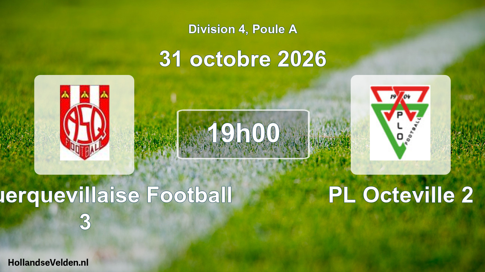 Match programmé: AS Querquevillaise Football 3 - PL Octeville 2 (31 octobre 2026)