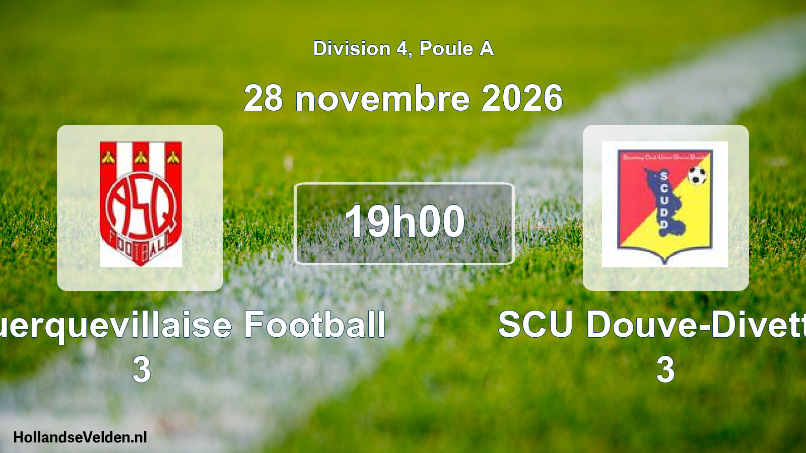 Match programmé: AS Querquevillaise Football 3 - SCU Douve-Divette 3 (28 novembre 2026)