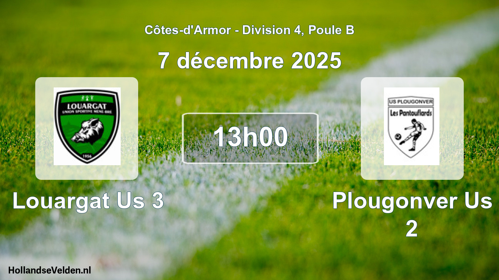 Geplande wedstrijd: Louargat Us 3 - Plougonver Us 2 (7 décembre 2025)