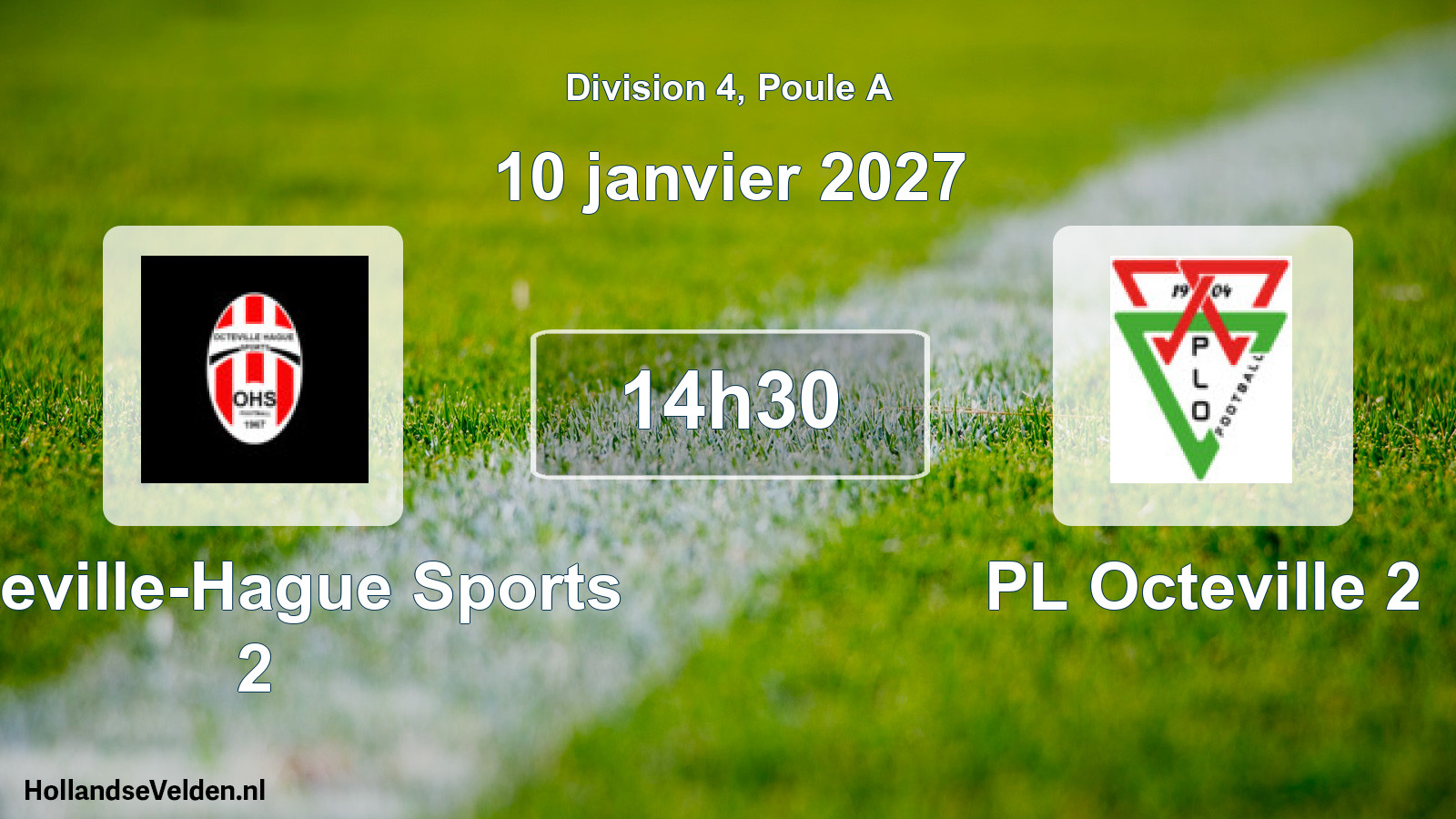 Match programmé: Octeville-Hague Sports 2 - PL Octeville 2 (10 janvier 2027)