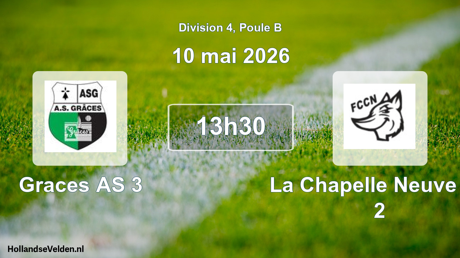 Scheduled Match: Graces AS 3 - La Chapelle Neuve FC 2 (10 May 2026)
