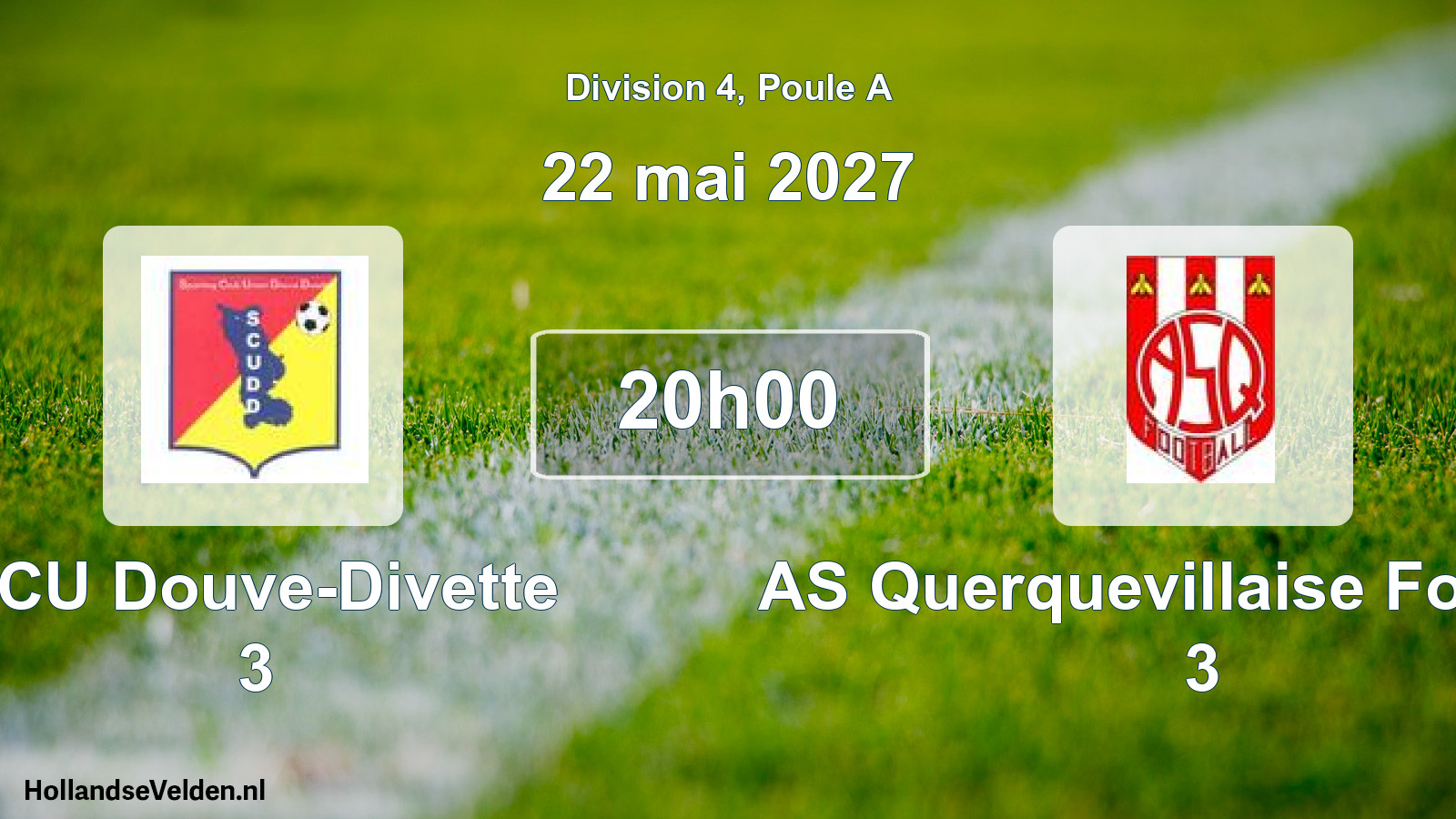 Match programmé: SCU Douve-Divette 3 - AS Querquevillaise Football 3 (22 mai 2027)