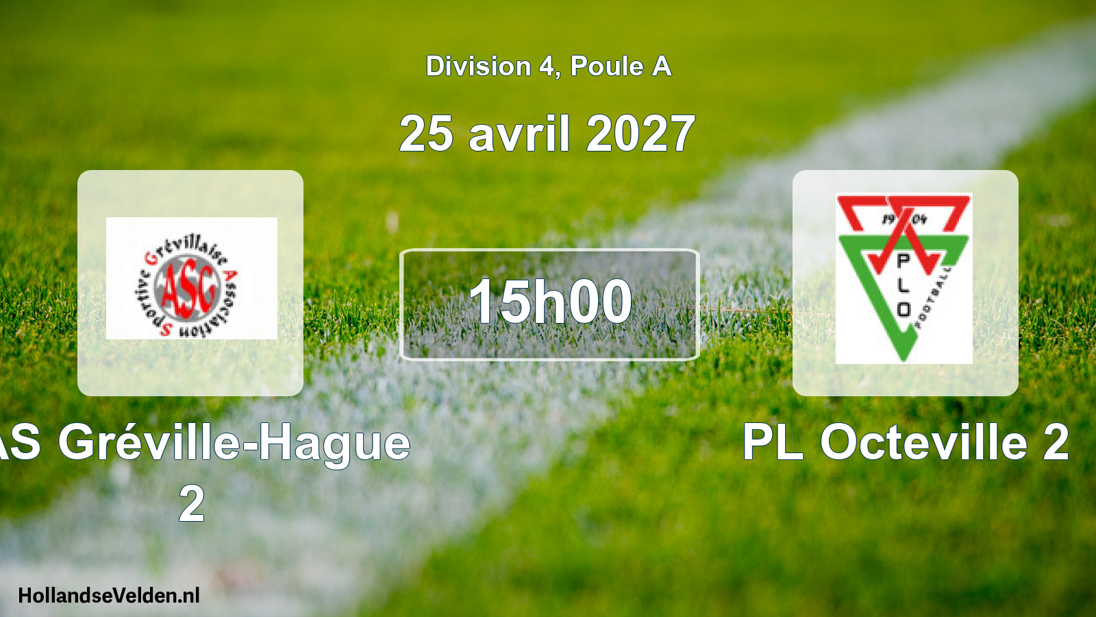 Match programmé: AS Gréville-Hague 2 - PL Octeville 2 (25 avril 2027)