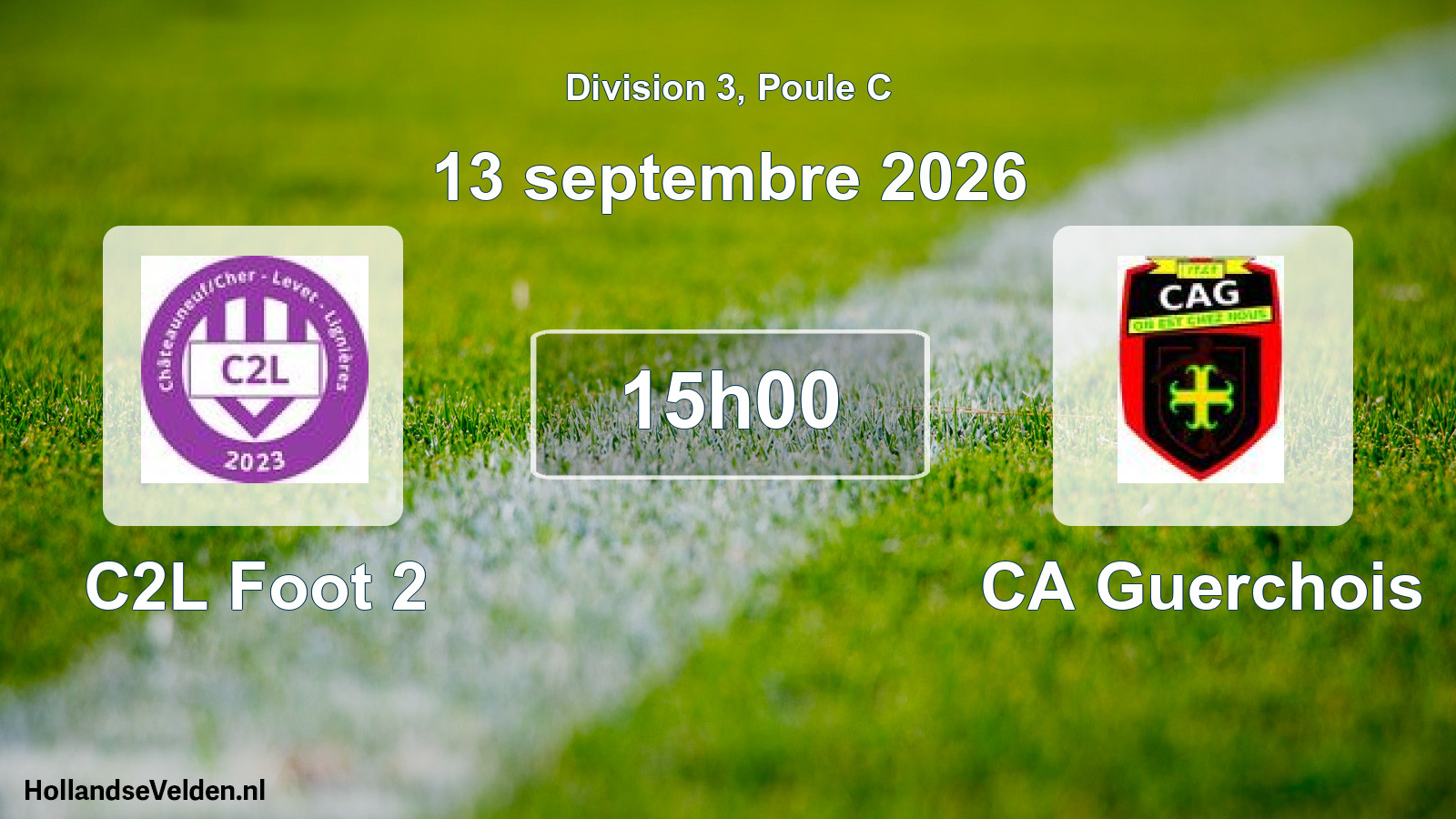 Geplande wedstrijd: C2L Foot 2 - CA Guerchois (13 september 2026)