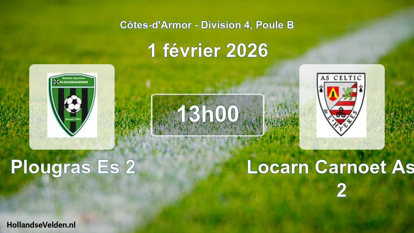 Geplande wedstrijd: Plougras Es 2 - Locarn Carnoet Asch 2 (1 februari 2026)