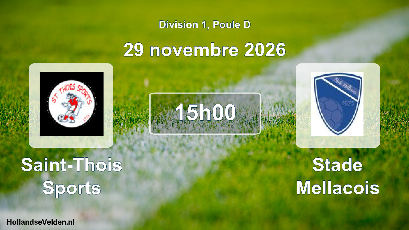 Geplande wedstrijd: Saint-Thois Sports - Stade Mellacois (29 november 2026)