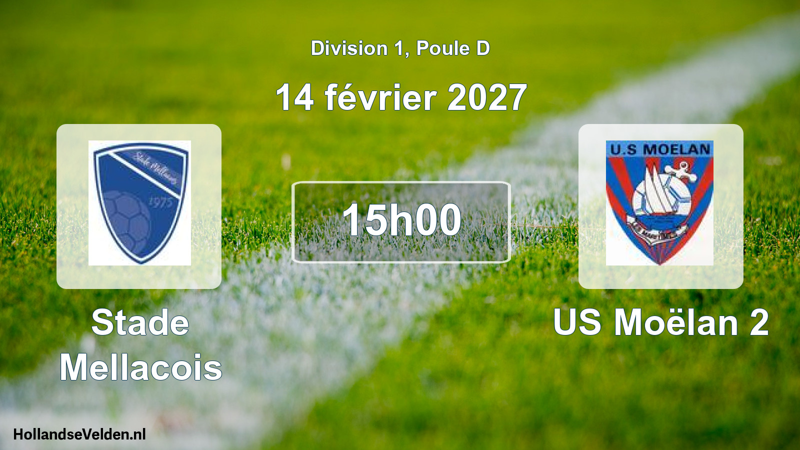 Geplande wedstrijd: Stade Mellacois - US Moëlan 2 (14 februari 2027)