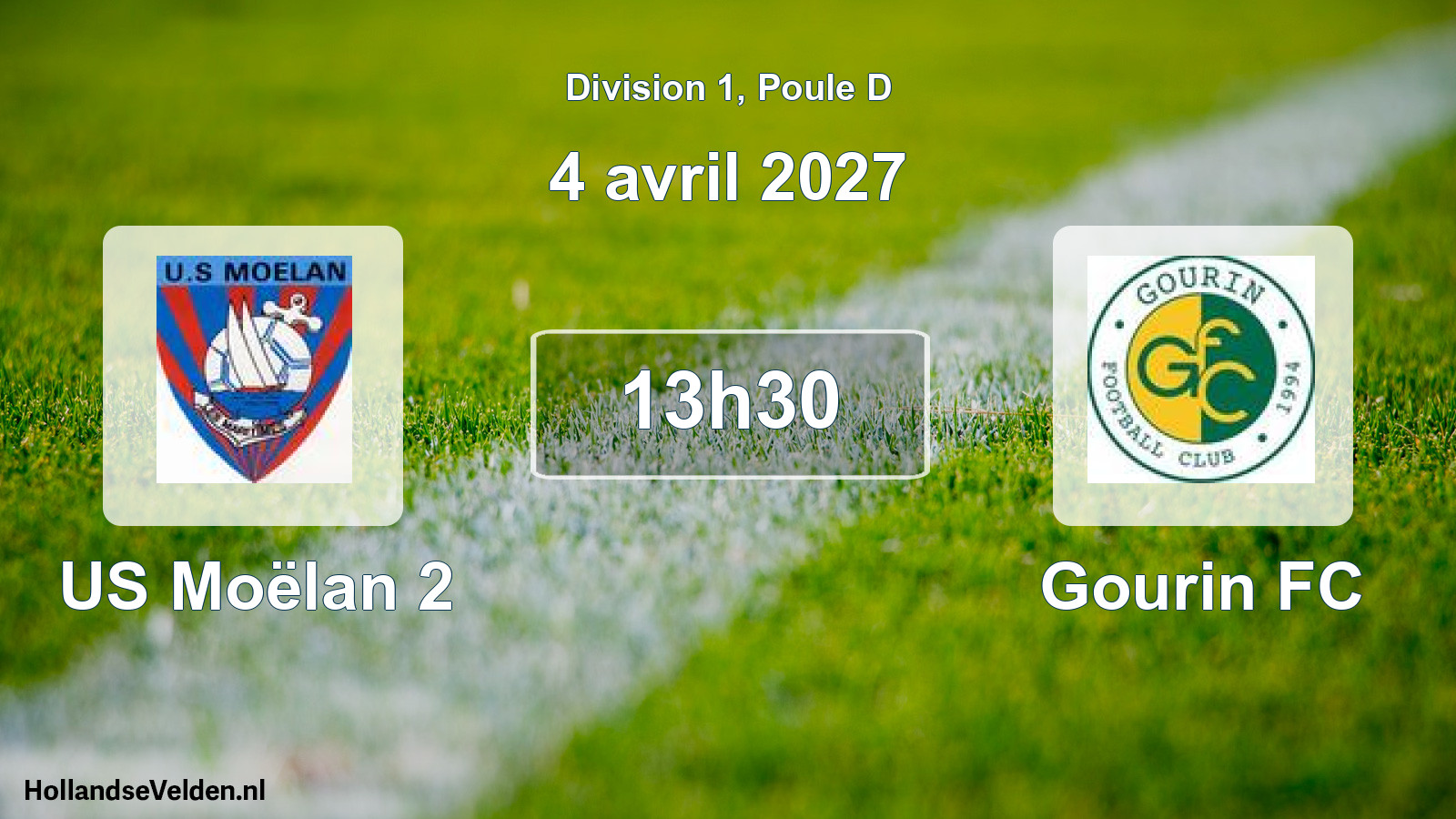 Geplande wedstrijd: US Moëlan 2 - Gourin FC (4 april 2027)