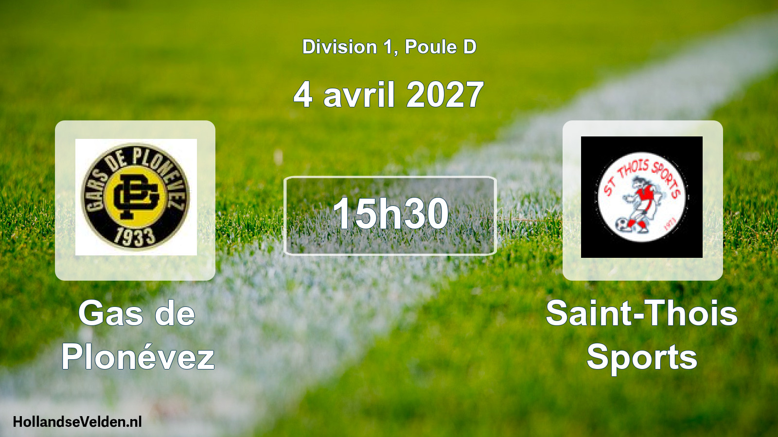 Geplande wedstrijd: Gas de Plonévez - Saint-Thois Sports (4 april 2027)